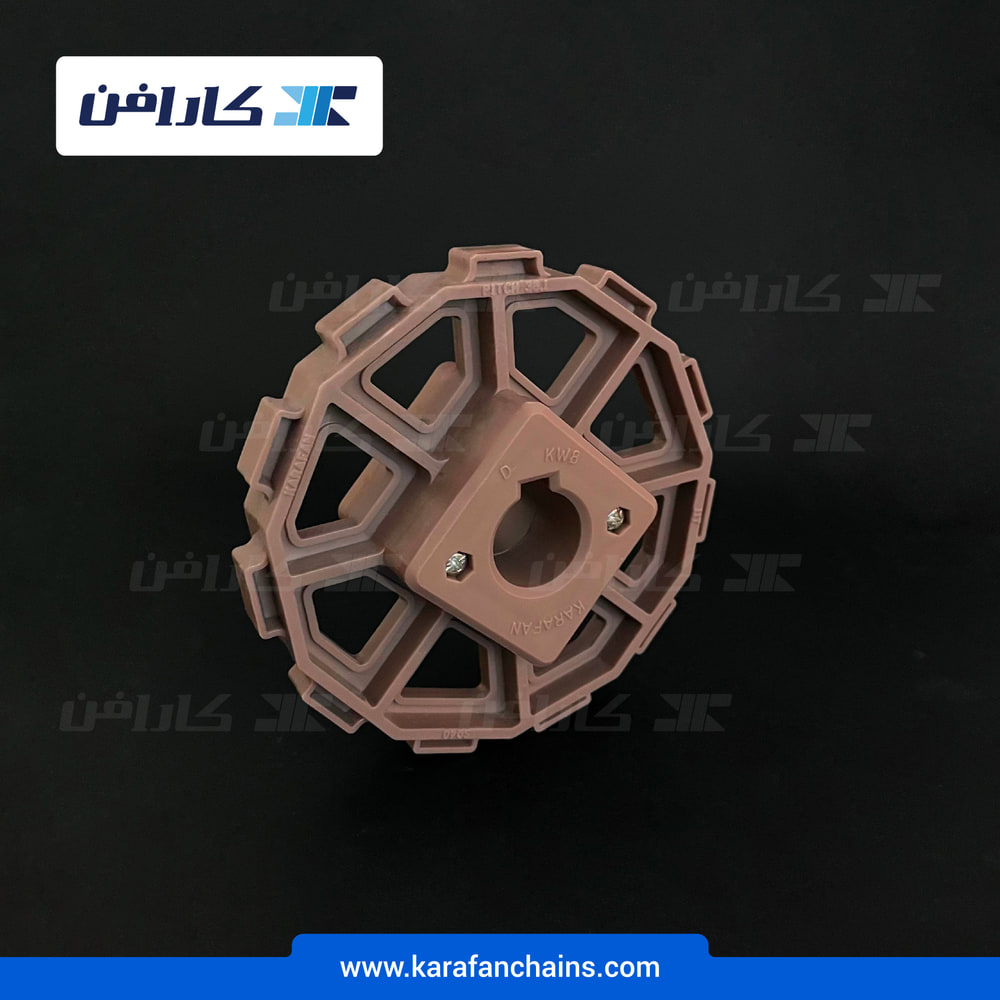 چرخ زنجیر تسمه مدولار حرکت مستقیم گام ۱.۵ اینچ ۱۱ دندانه قطر ۳۵ میلی متر یک تکه