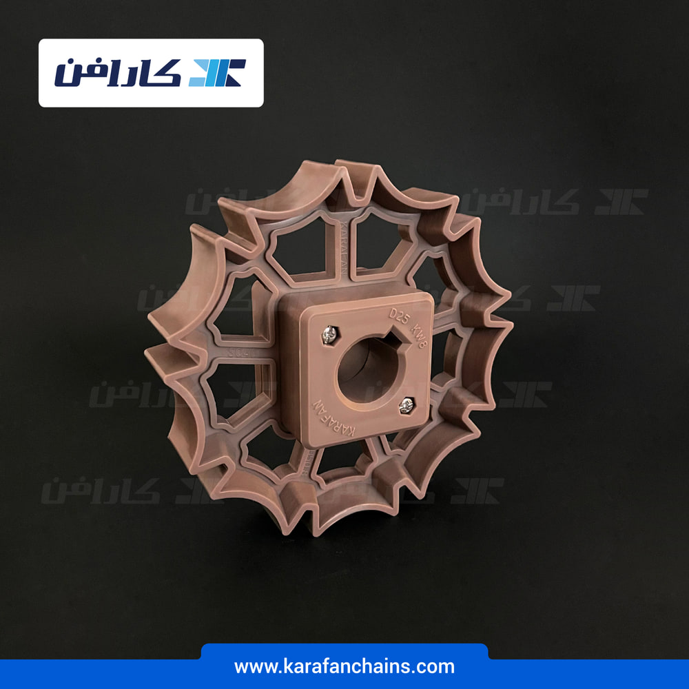 چرخ زنجیر تسمه مدولار حرکت مستقیم گام ۲ اینچ V تیپ ۹ دندانه قطر ۳۵ میلی متر یک تکه